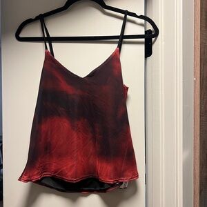 Stylish Red and Black Camisole Top